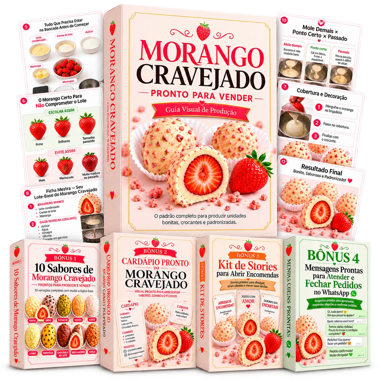 Morango Cravejado Pronto para Vender